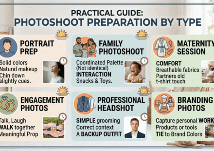 how to Prepare for Different Types of Photoshoots